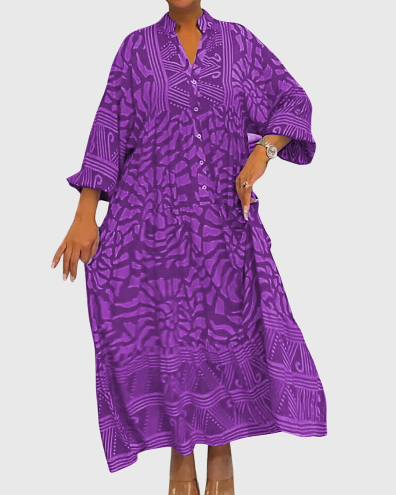 Mckinley | Vestido Maxi Con Estampado Elegante