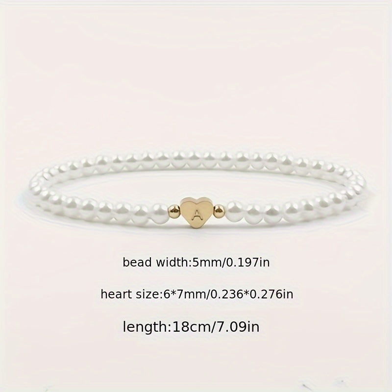 Pulsera Chic con Inicial en Corazón (A–Z)