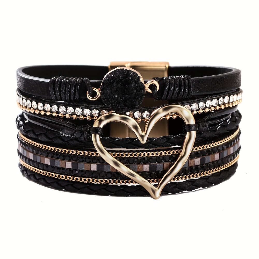 Pulsera Boho Multicapa de Cuero