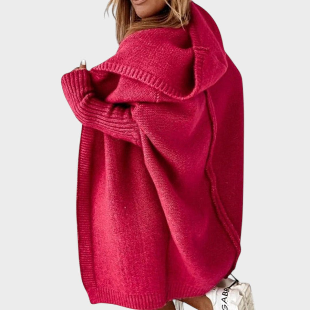 Marcela™ |  Cárdigan de Punto con Capucha Oversized