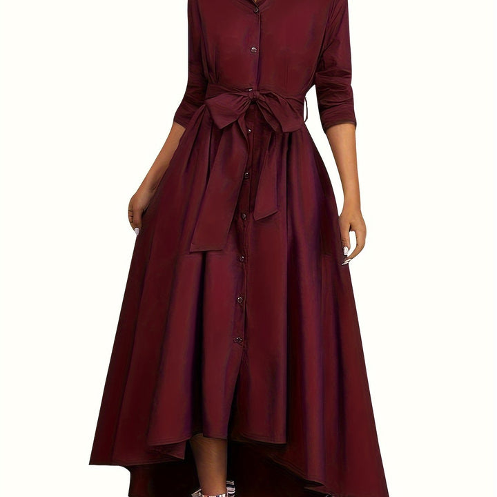 Martine | Vestido Maxi Abotonado Ideal para Celebraciones