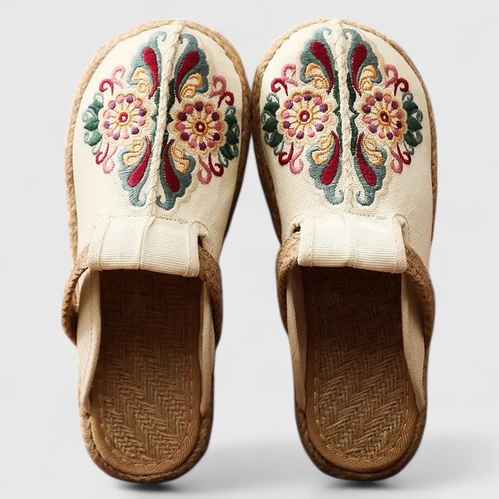 Marousse | Mules Florales Confortables Hechas a Mano