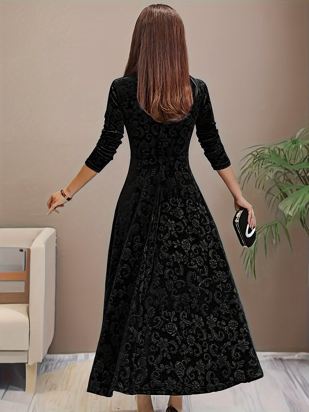 Julie | Elegante Vestido Maxi con Estampados