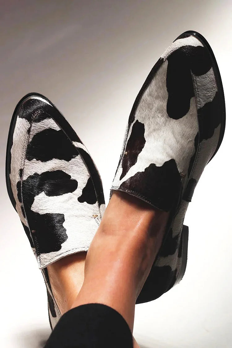 Becca - Zapatos con Estampado de Vaca