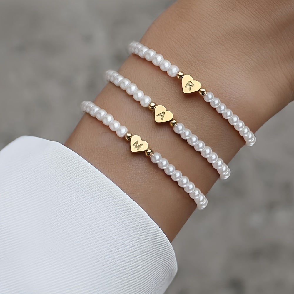 Pulsera Chic con Inicial en Corazón (A–Z)