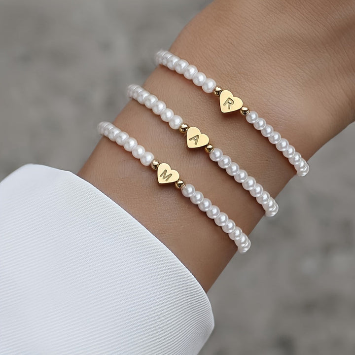 Pulsera Chic con Inicial en Corazón (A–Z)