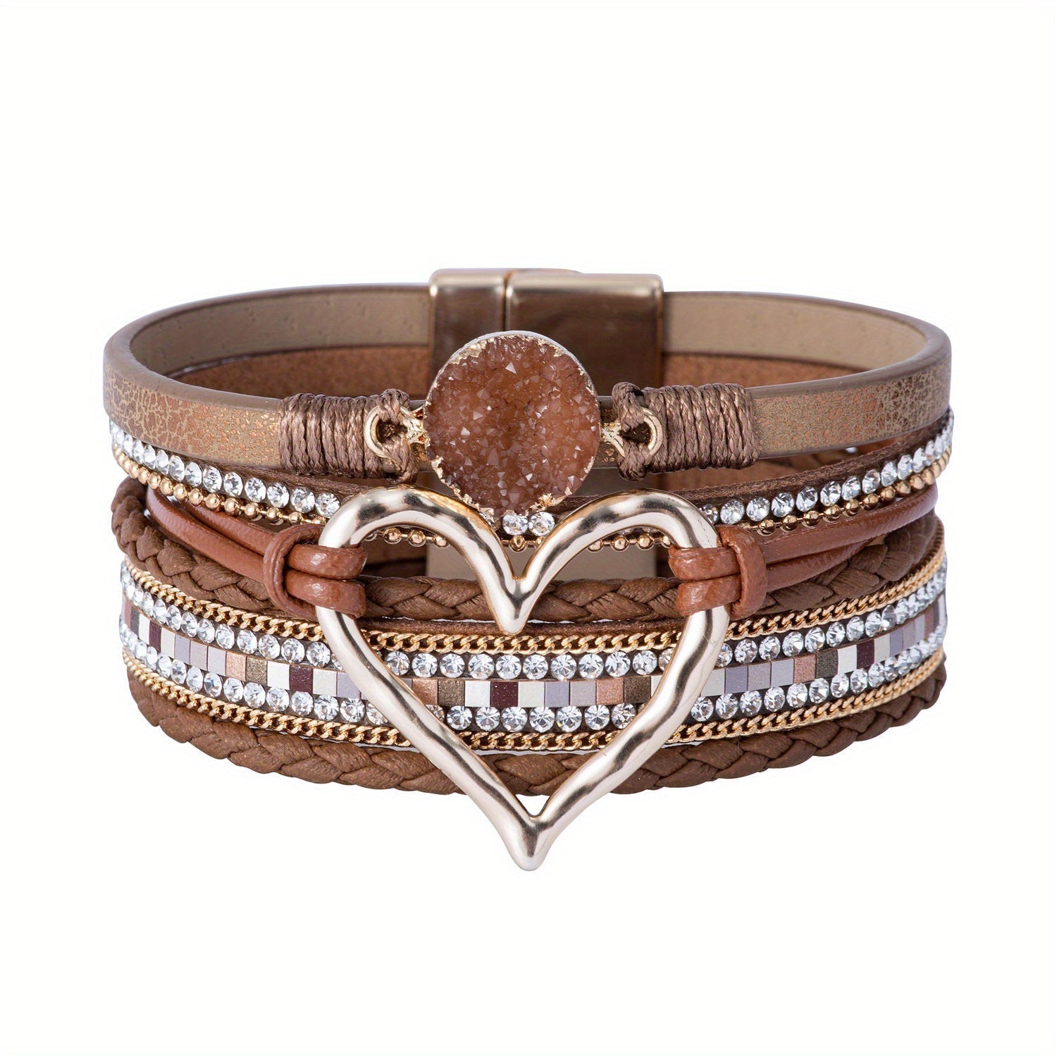 Pulsera Boho Multicapa de Cuero