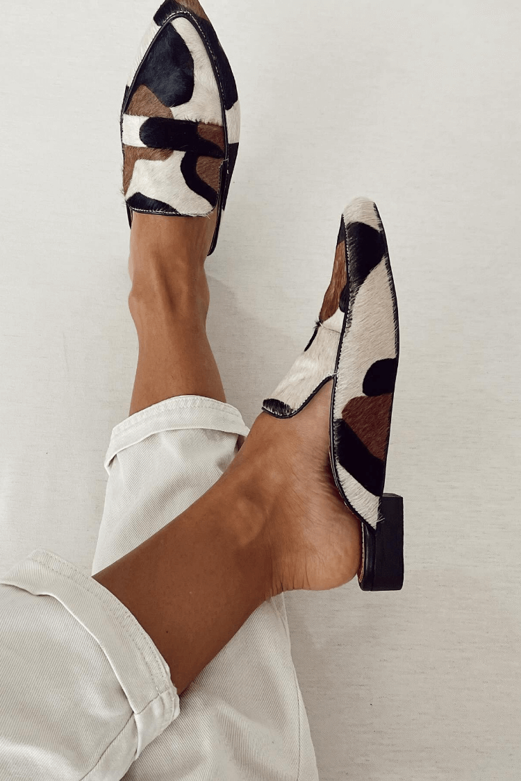Rory - Mocasines Chic de Cuero de Vaca