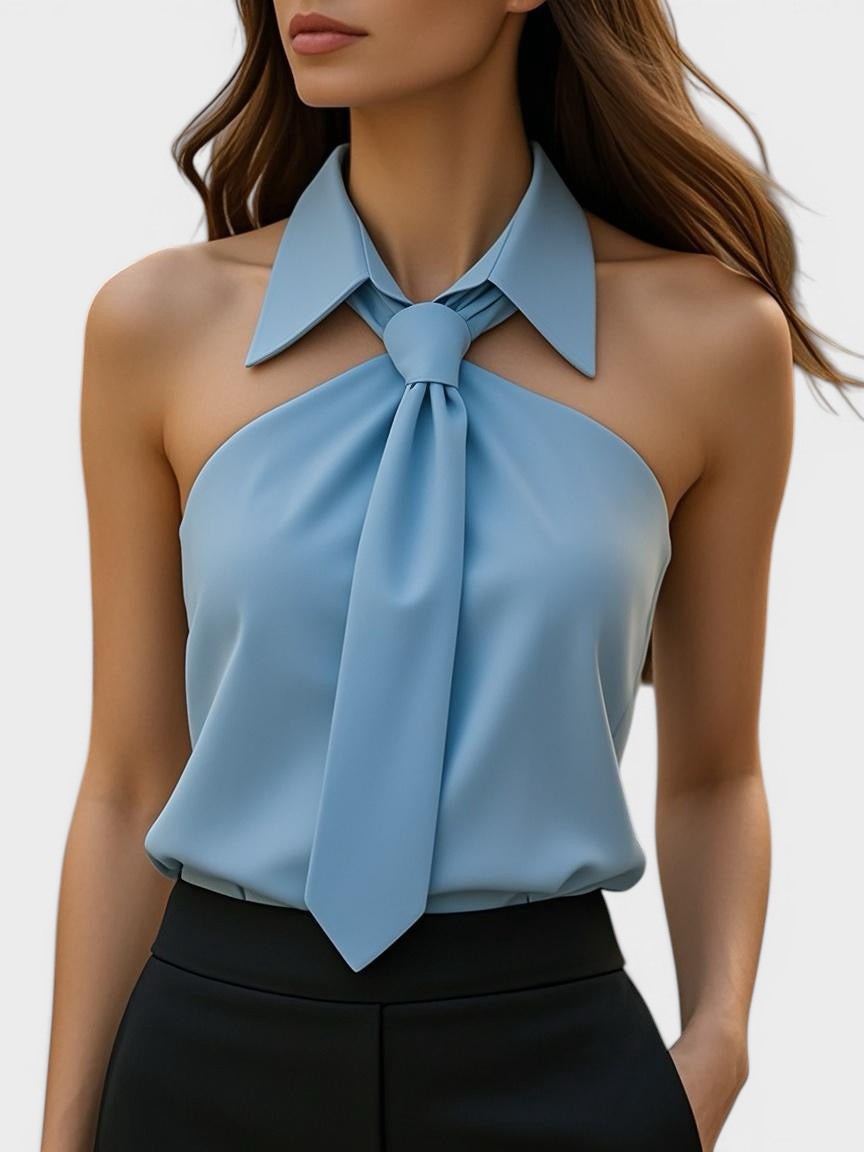 Lucía™ | Blusa halter elegante
