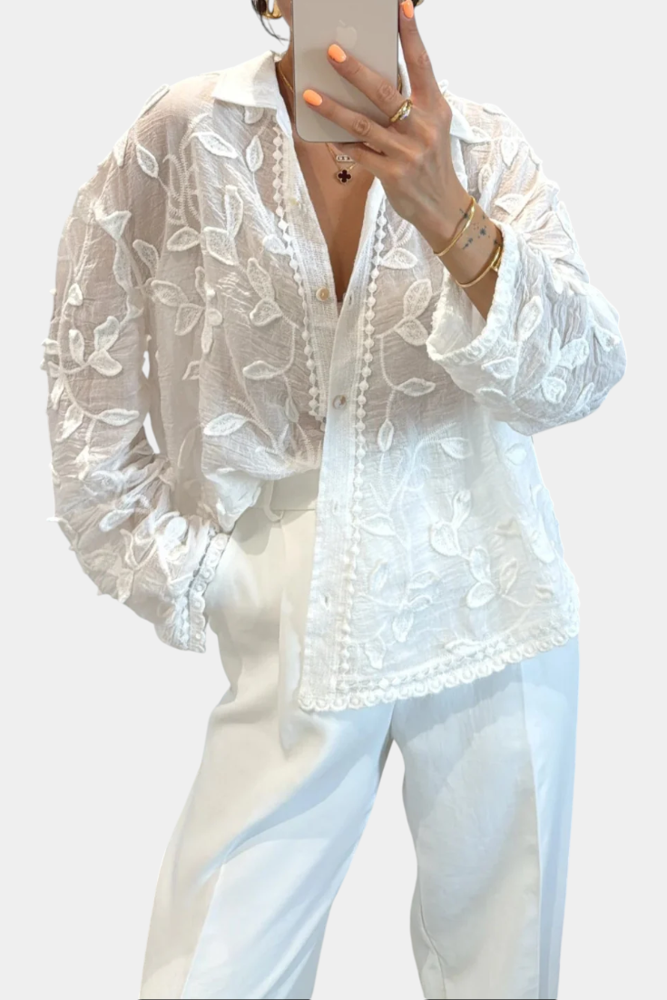 Camisa de Encaje Bordado Prairie