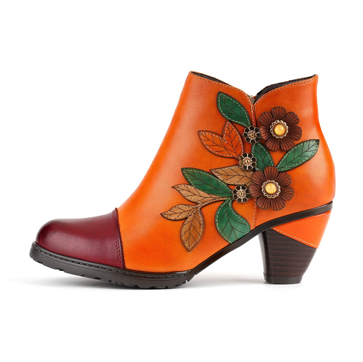 Azahara — Botines Florales Estilo Boho