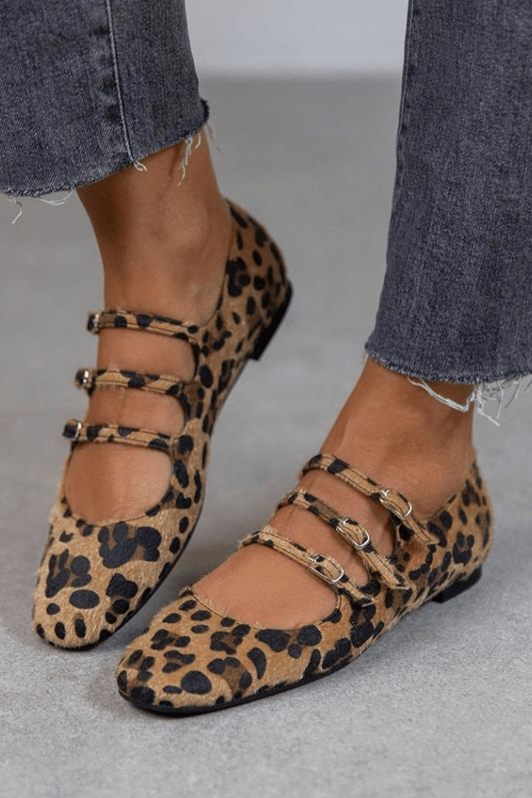 Angelie - Zapatos de Impresión de Leopardo