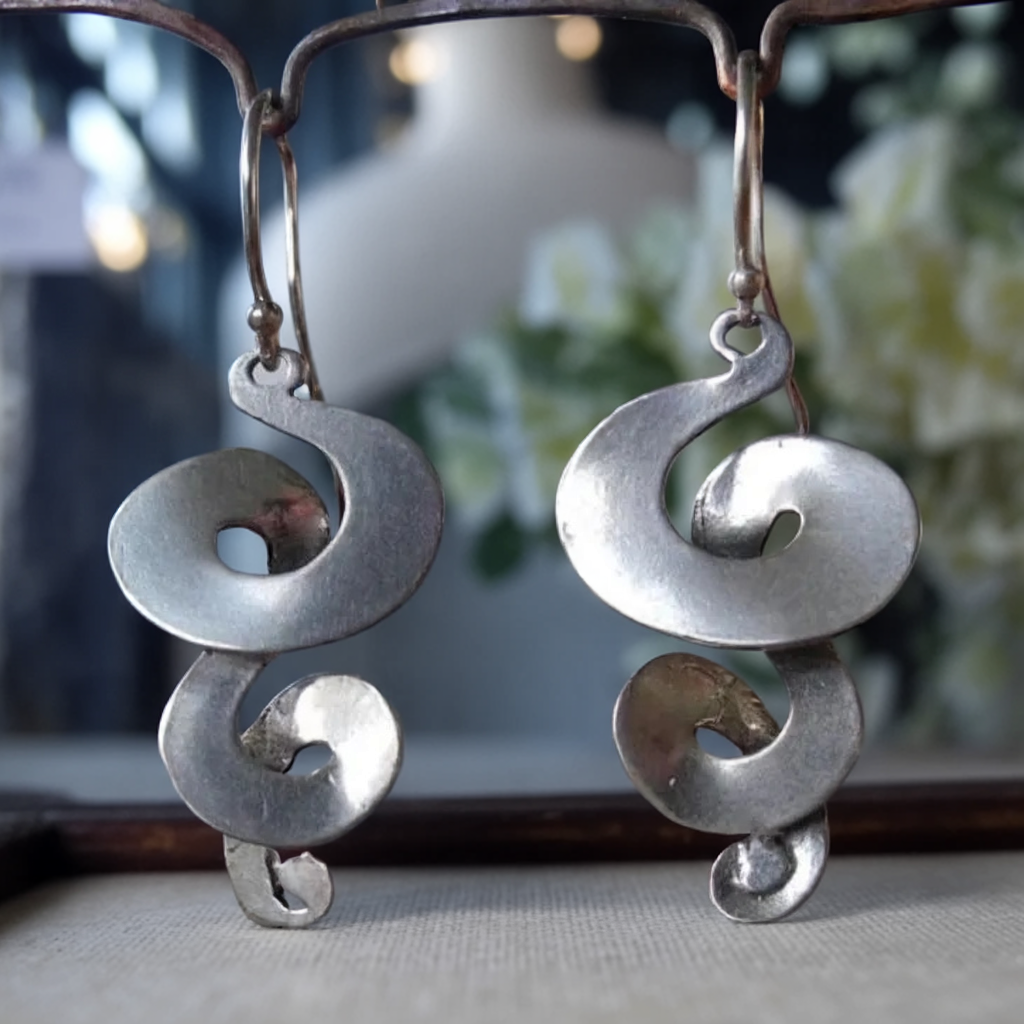 Pendientes Vintage en Plata Espiralados