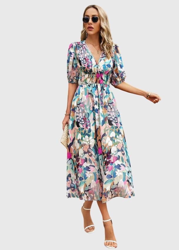 Merlin | Vestido Midi Floral Halagador