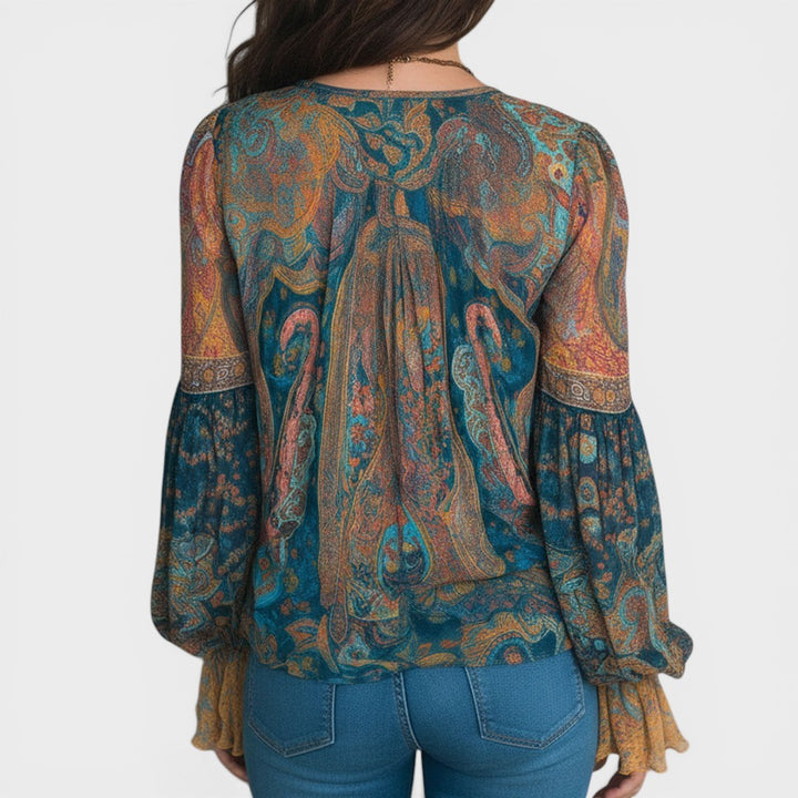 Carla™ | Blusa bohemia de chiffon elegante