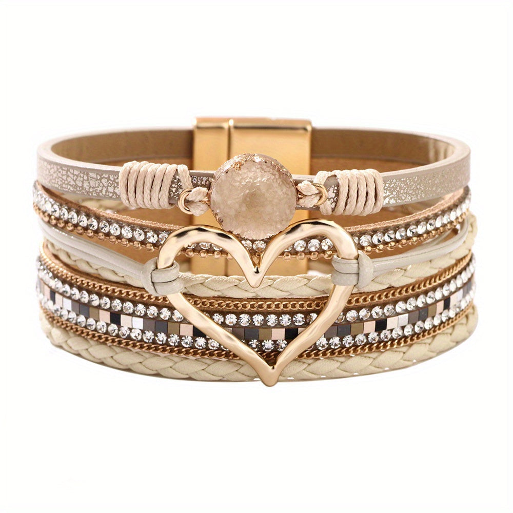 Pulsera Boho Multicapa de Cuero