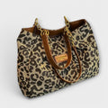 Élodiane | Bolsa tote de lona de leopardo