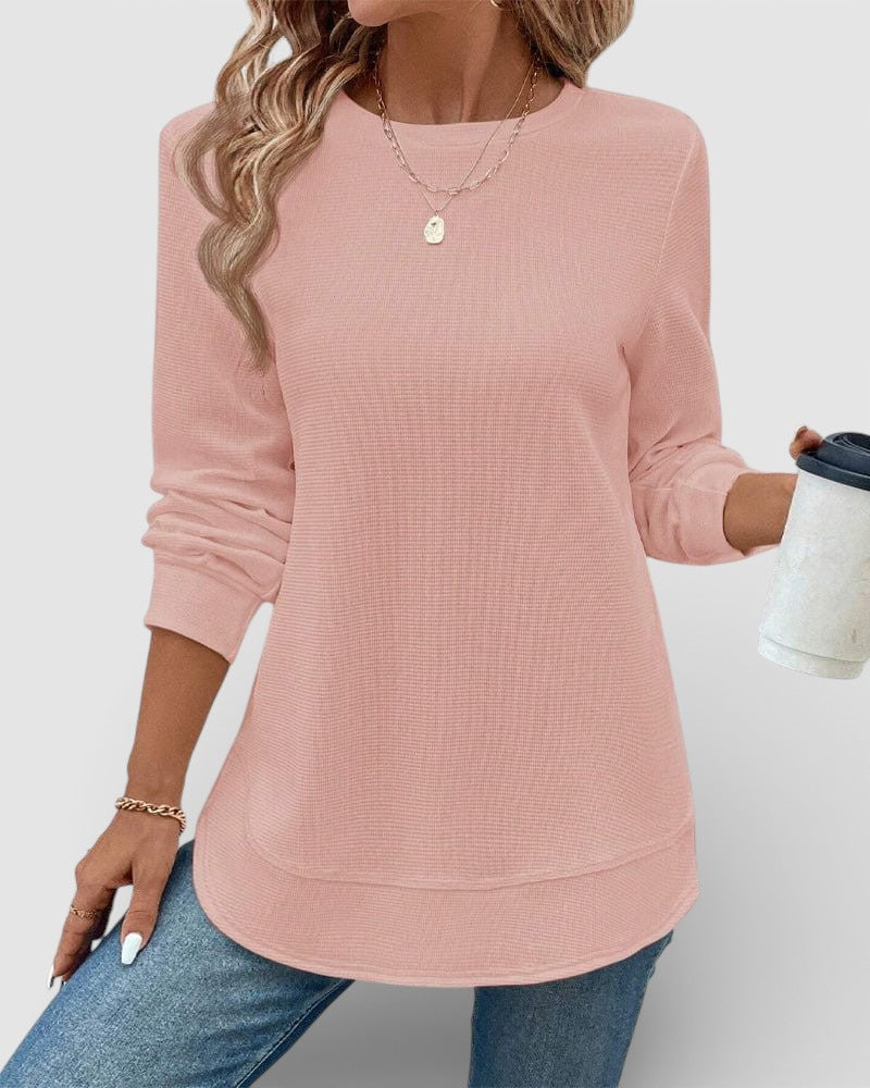Ana™ | Camiseta lisa de manga larga esencial