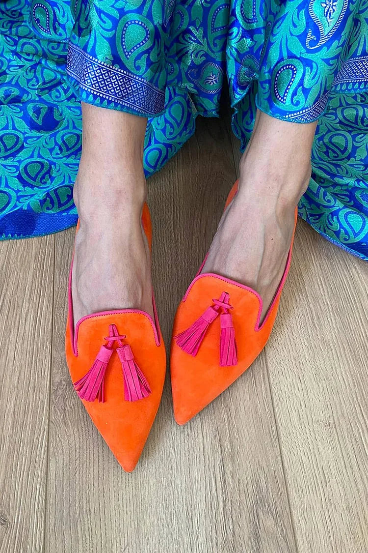Portia - Mocasines boho con flecos