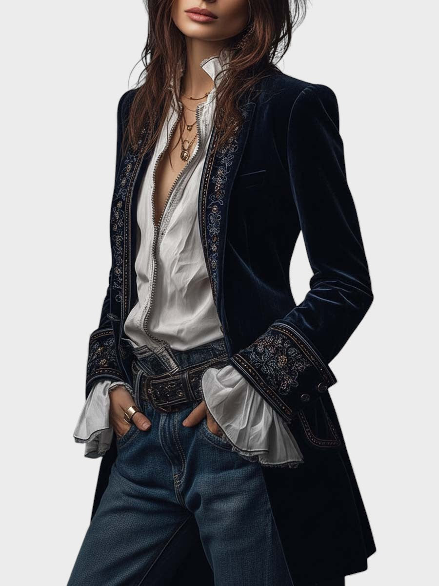 Nuria™ | Chaqueta de Veludo Elegante