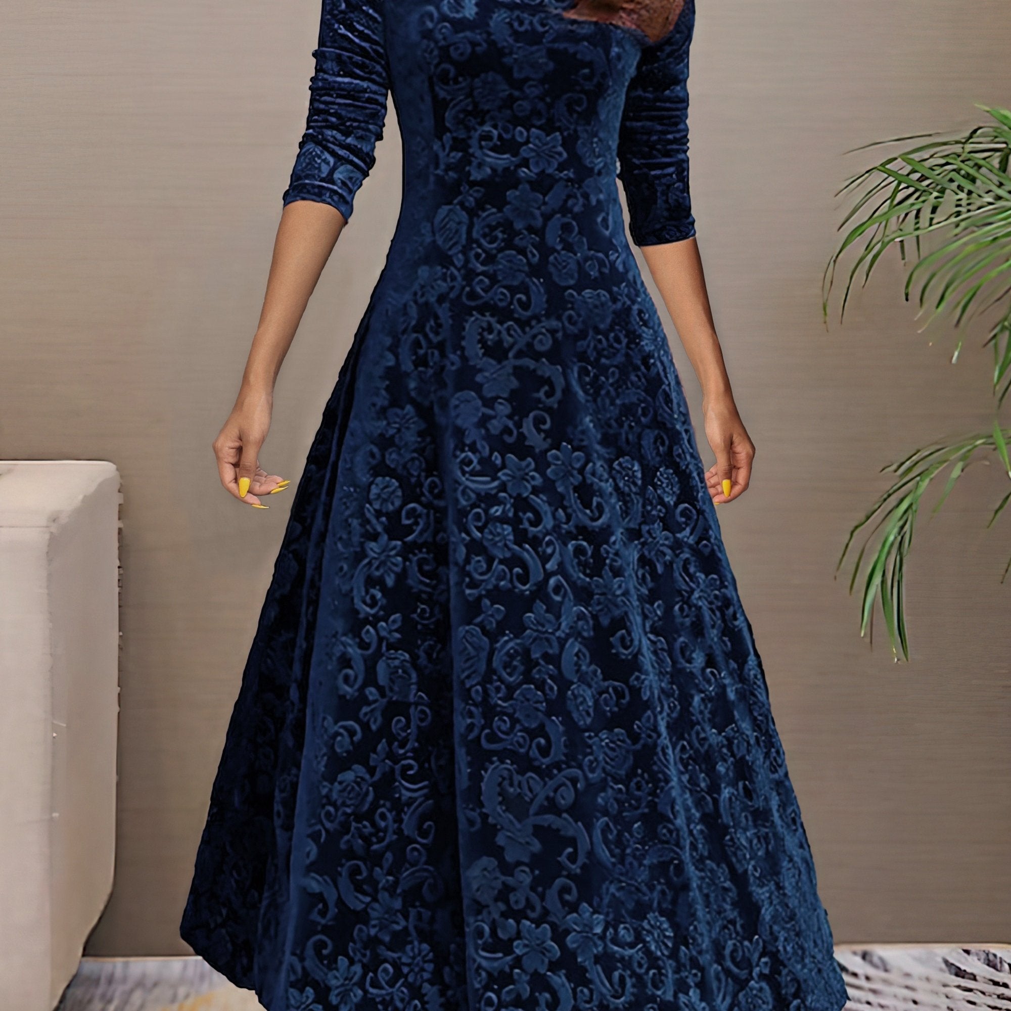Sandrine | Vestido de Terciopelo Elegante para Celebraciones