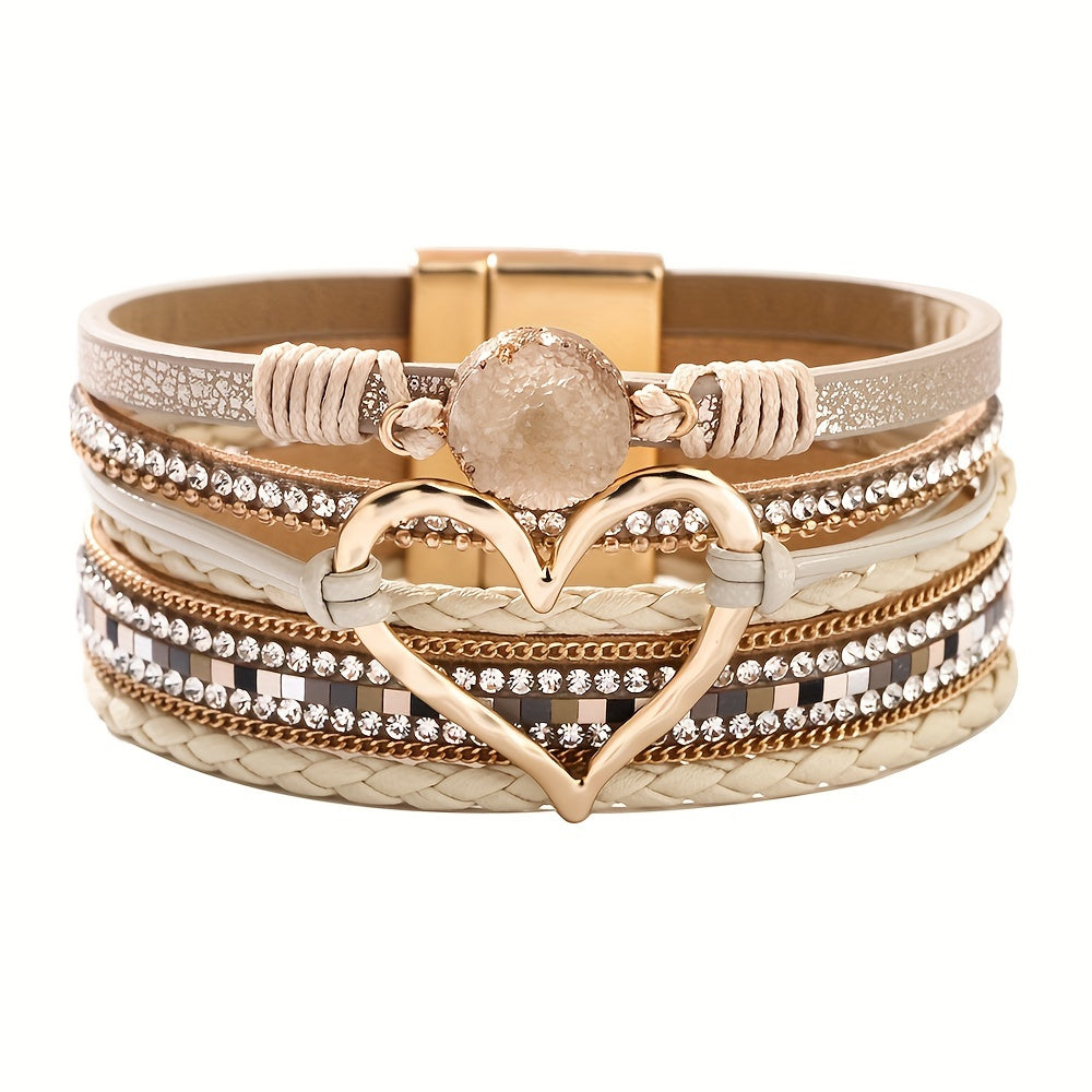 Pulsera Boho Multicapa de Cuero