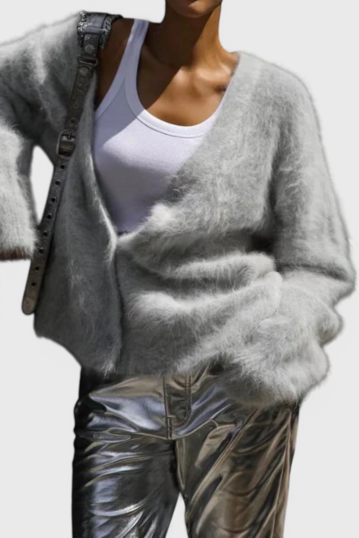 Daniela™ | Cardigan de Mezcla de Cachemira Suave