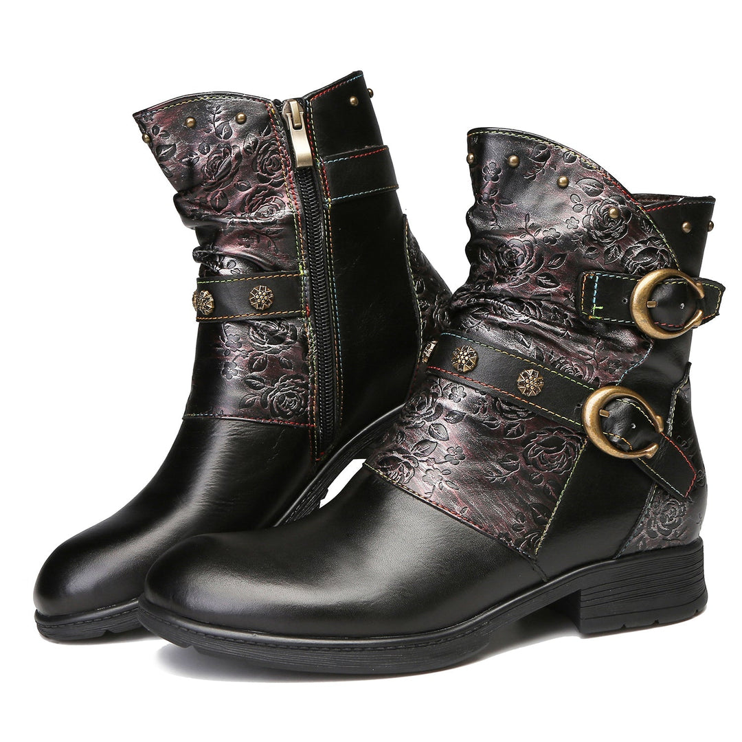Alma — Zapatos Planos con Hebilla Retro