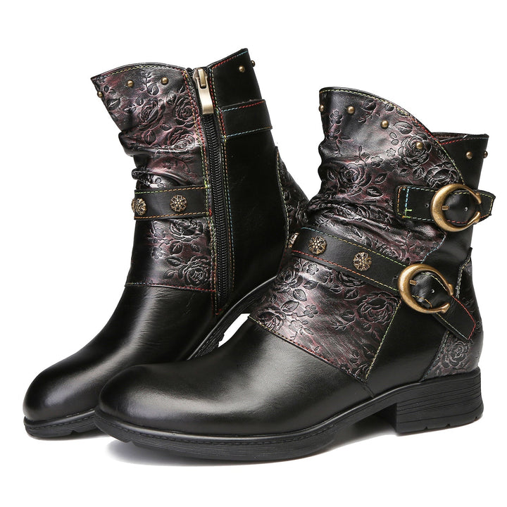 Alma — Zapatos Planos con Hebilla Retro
