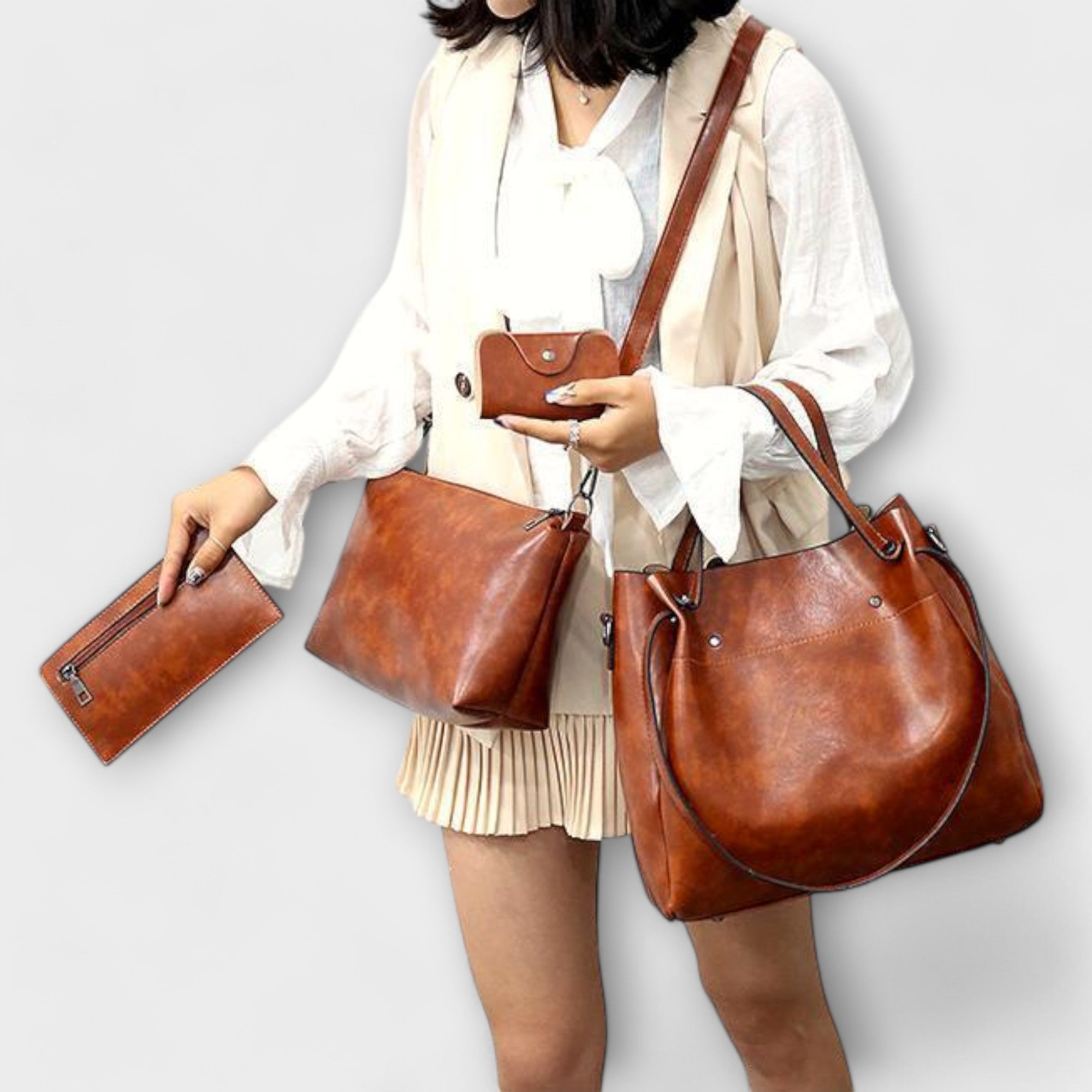 Louna | Conjunto de bolsas vintage de 4 piezas