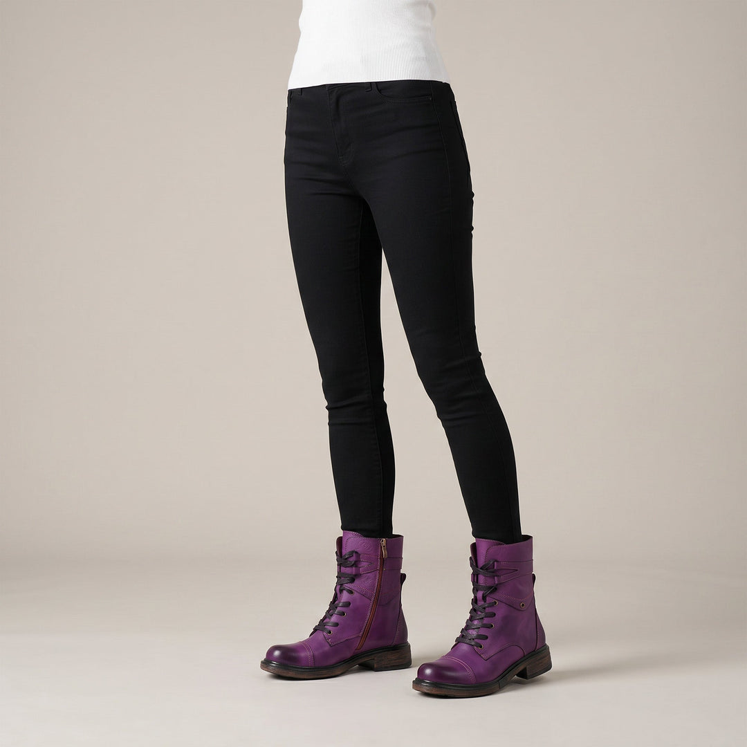 Jara — Botines con Cremallera y Cordones