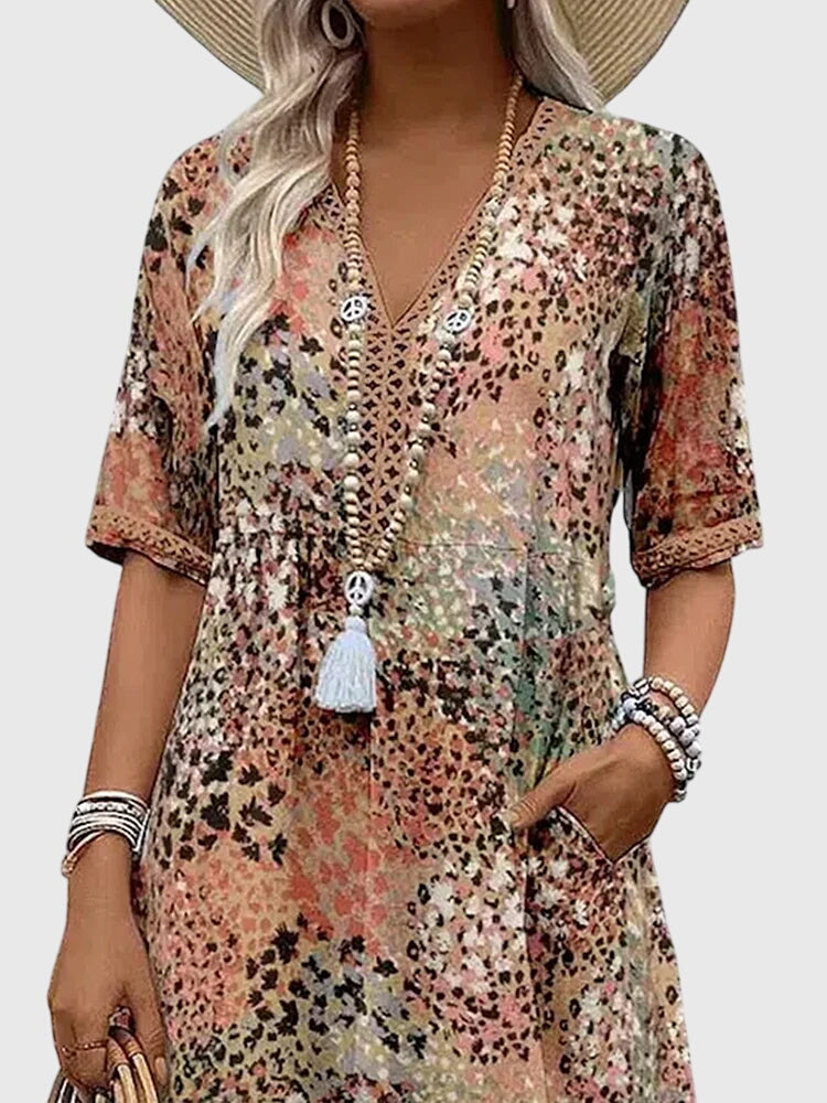 Yvonna | Vestido Midi Floral Elegante