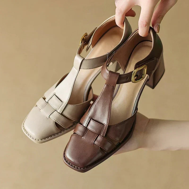 Éléonore | Sandalias de punta cuadrada