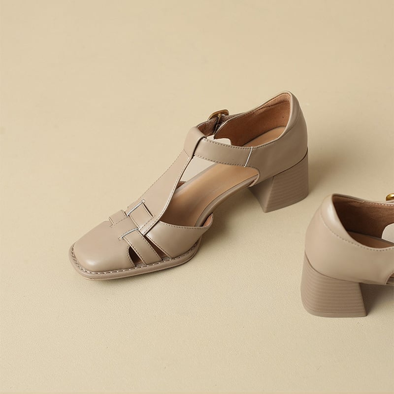 Éléonore | Sandalias de punta cuadrada