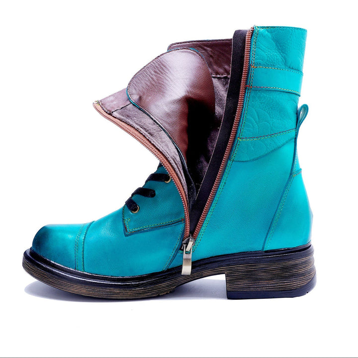 Jara — Botines con Cremallera y Cordones