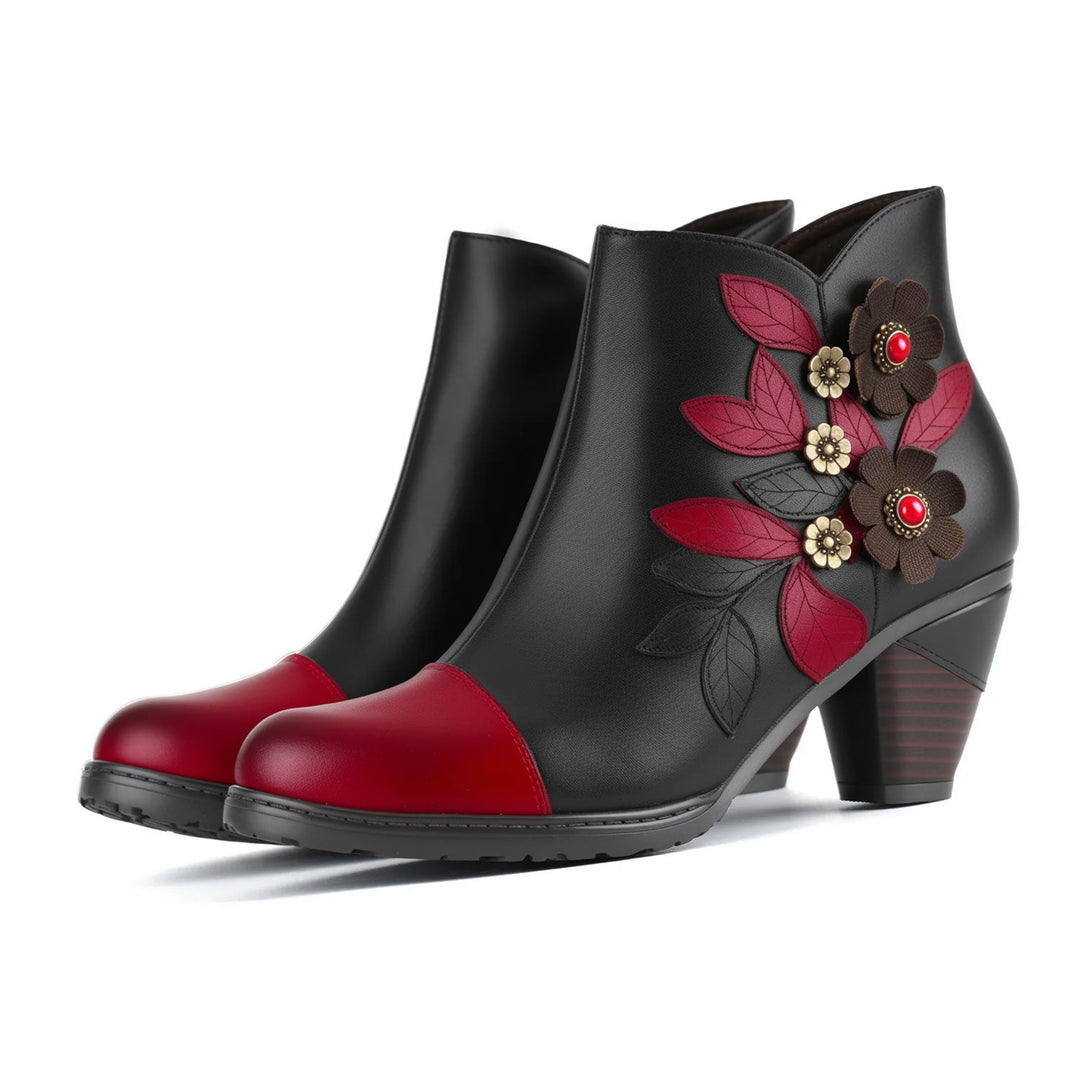 Azahara — Botines Florales Estilo Boho