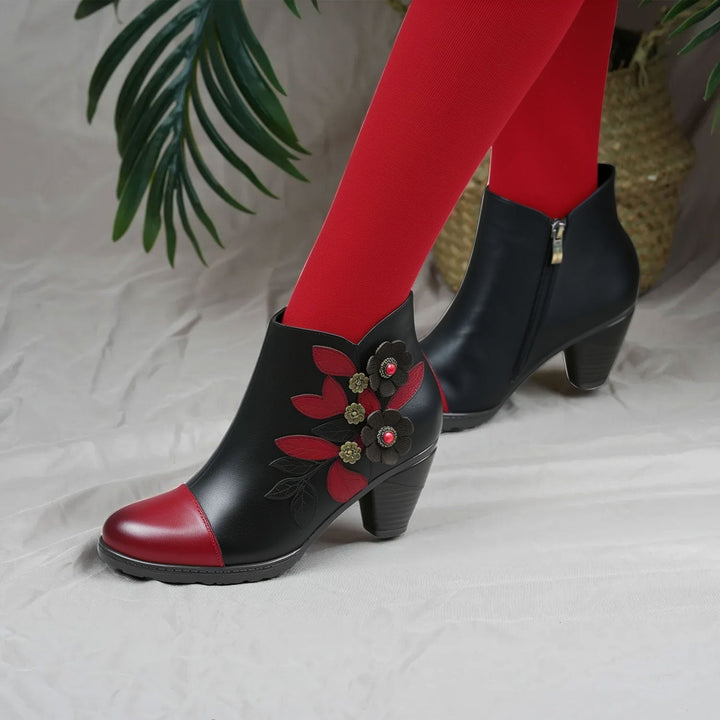 Azahara — Botines Florales Estilo Boho