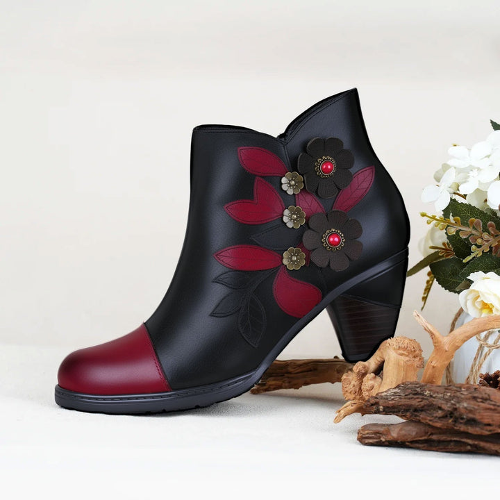 Azahara — Botines Florales Estilo Boho