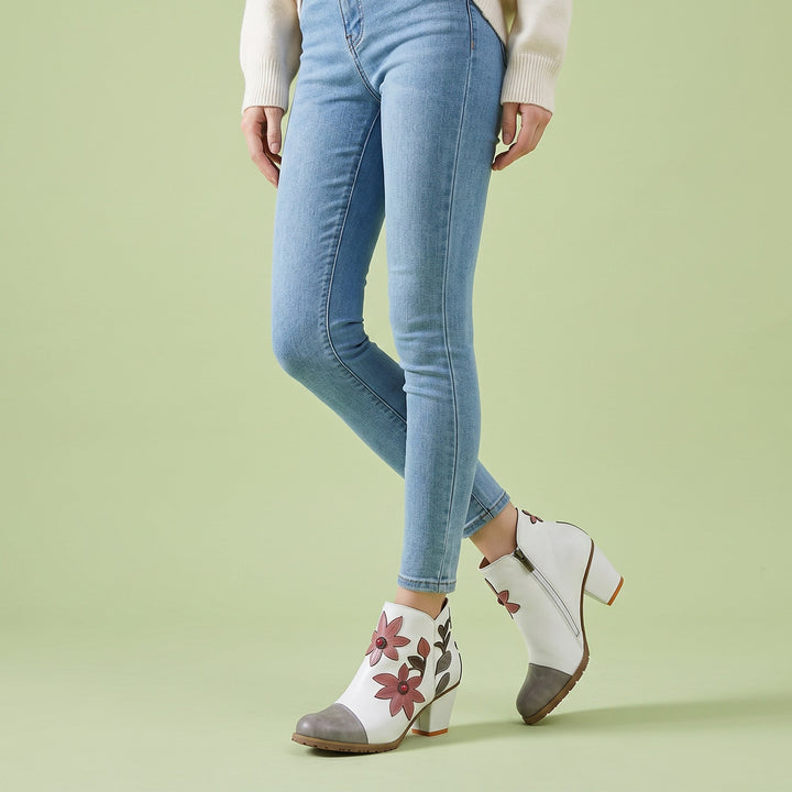 Anabel — Botines Elegantes con Diseño Floral