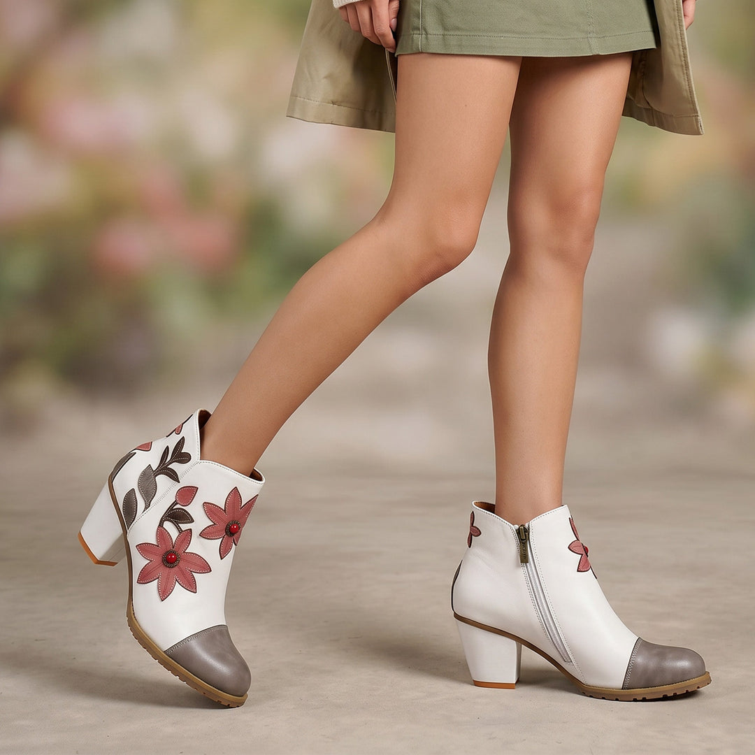 Anabel — Botines Elegantes con Diseño Floral