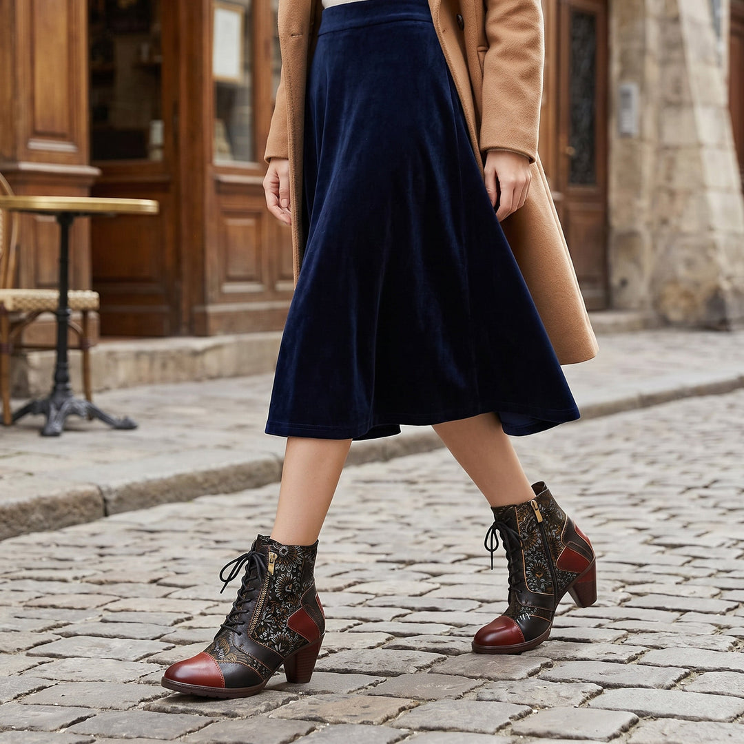 Gracia — Botines Retro Artesanales en Patchwork
