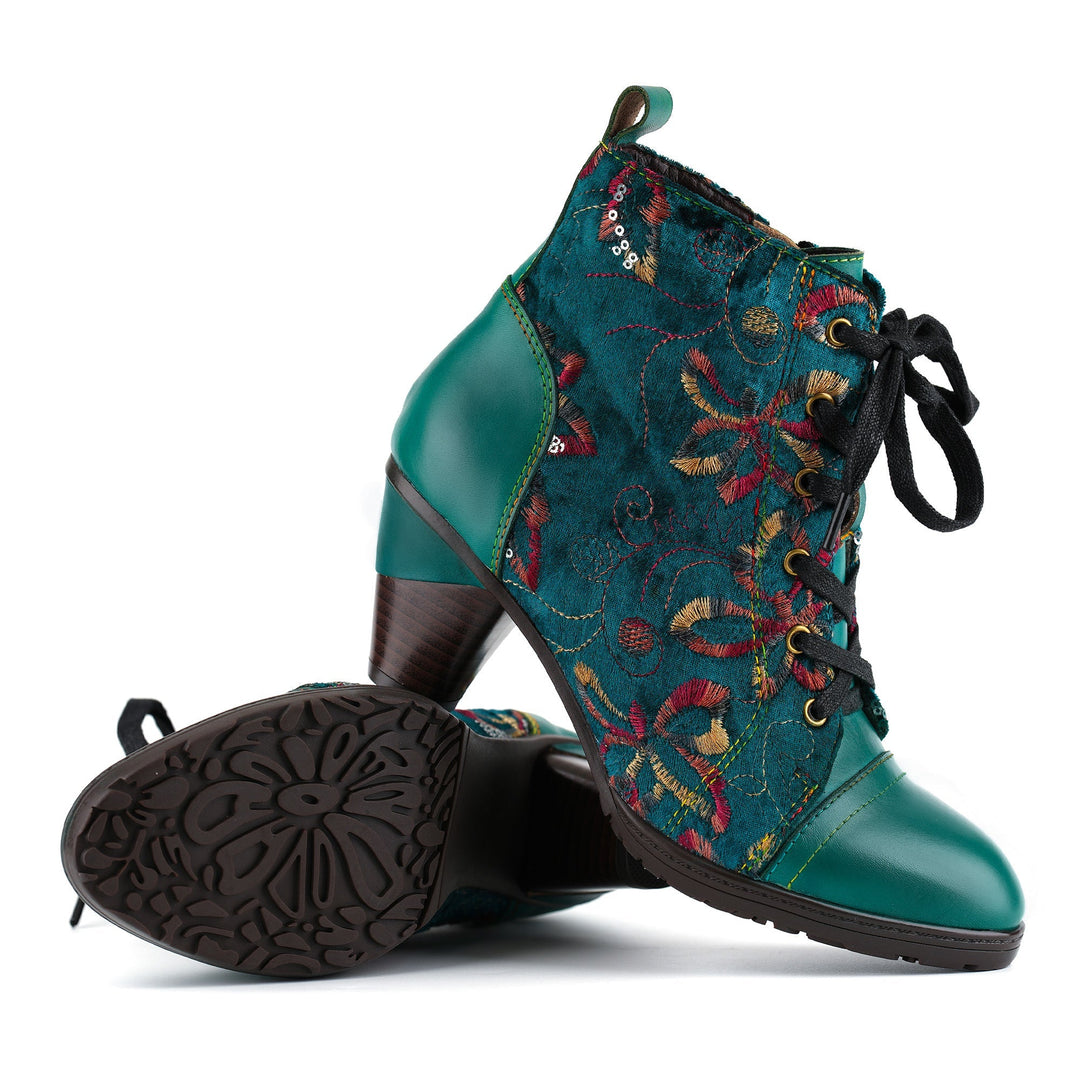 Carla — Botines con Cordones al Tobillo