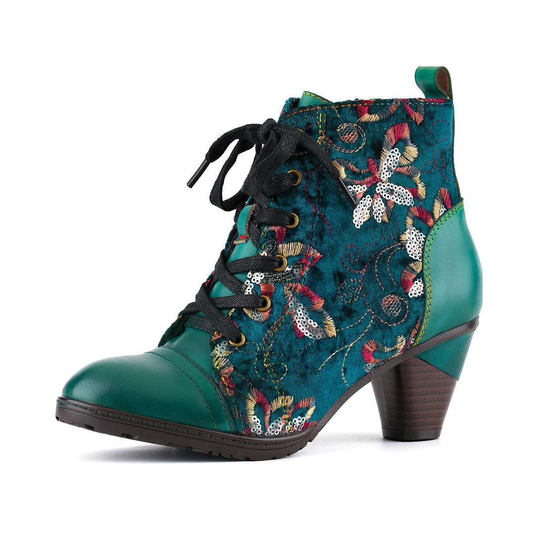 Carla — Botines con Cordones al Tobillo
