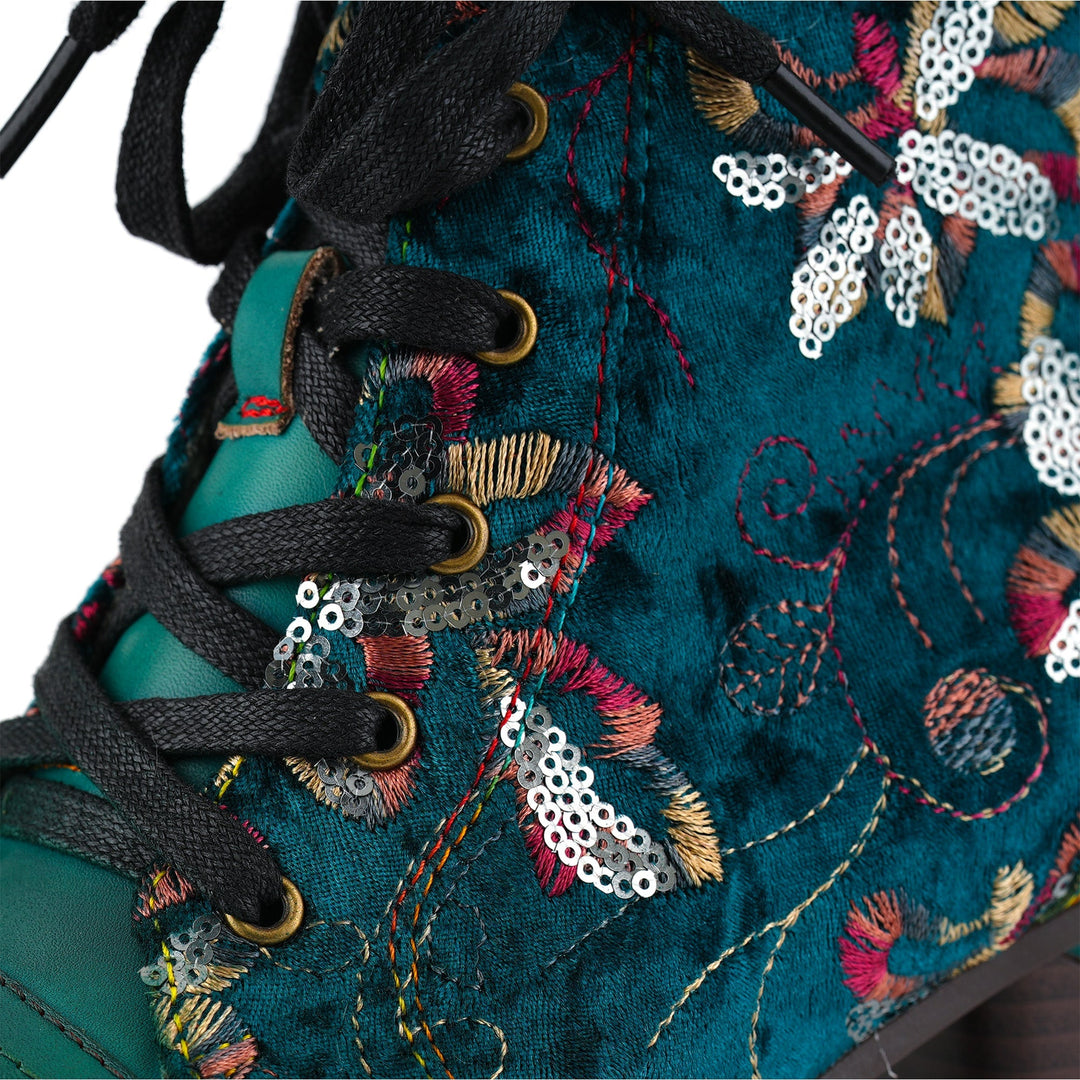 Carla — Botines con Cordones al Tobillo