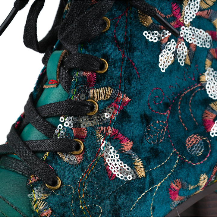 Carla — Botines con Cordones al Tobillo