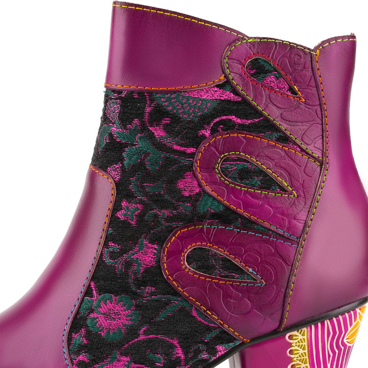 Aroa — Botines con Diseño Floral Artístico