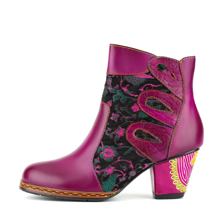 Aroa — Botines con Diseño Floral Artístico
