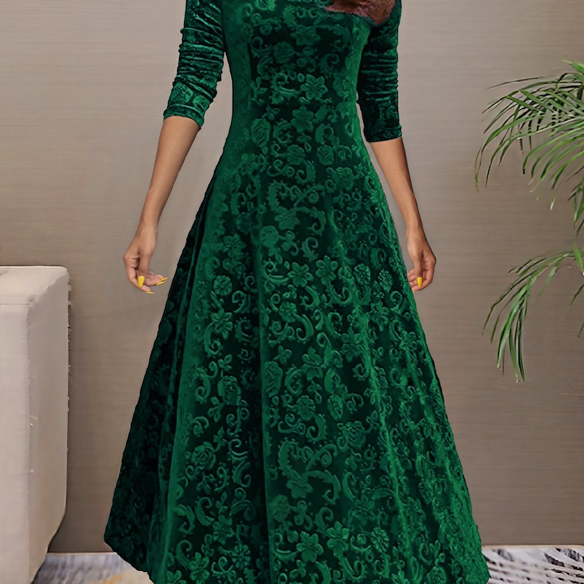 Sandrine | Vestido de Terciopelo Elegante para Celebraciones