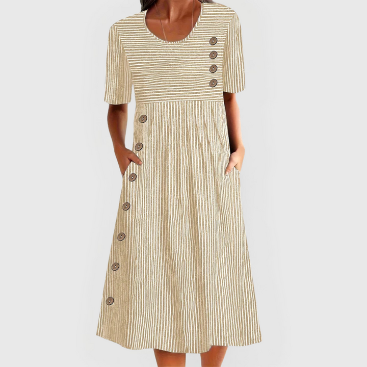 Wanda | Vestido Midi Rayado