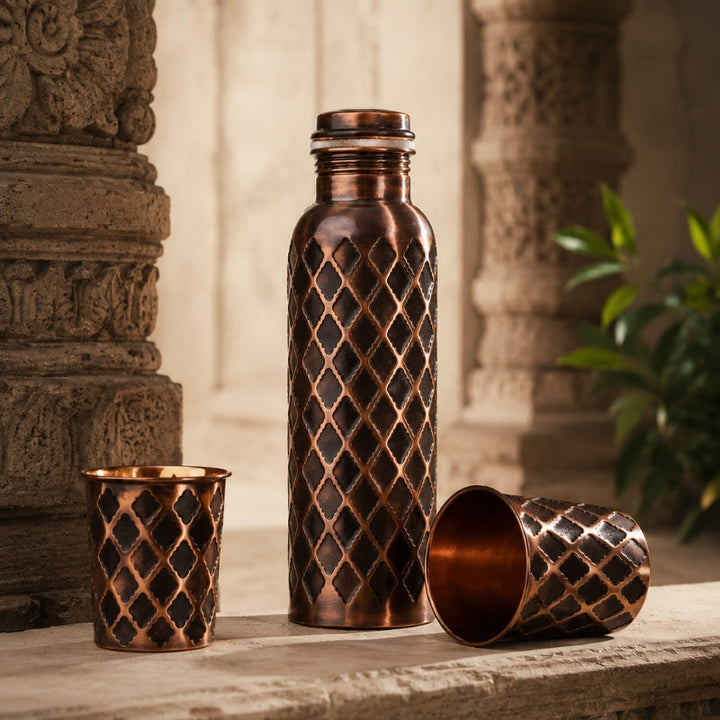 HIDRATACIÓN PRECIOSA — BOTELLA DIAMANTE EN COBRE